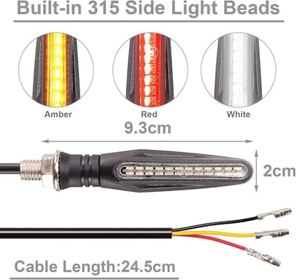 Luces de señal de giro 4 piezas Indicadores de motocicleta, 12 V