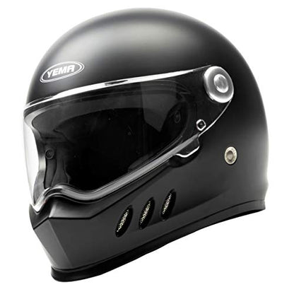 Casco integral para motocicleta, color negro mate, talla M