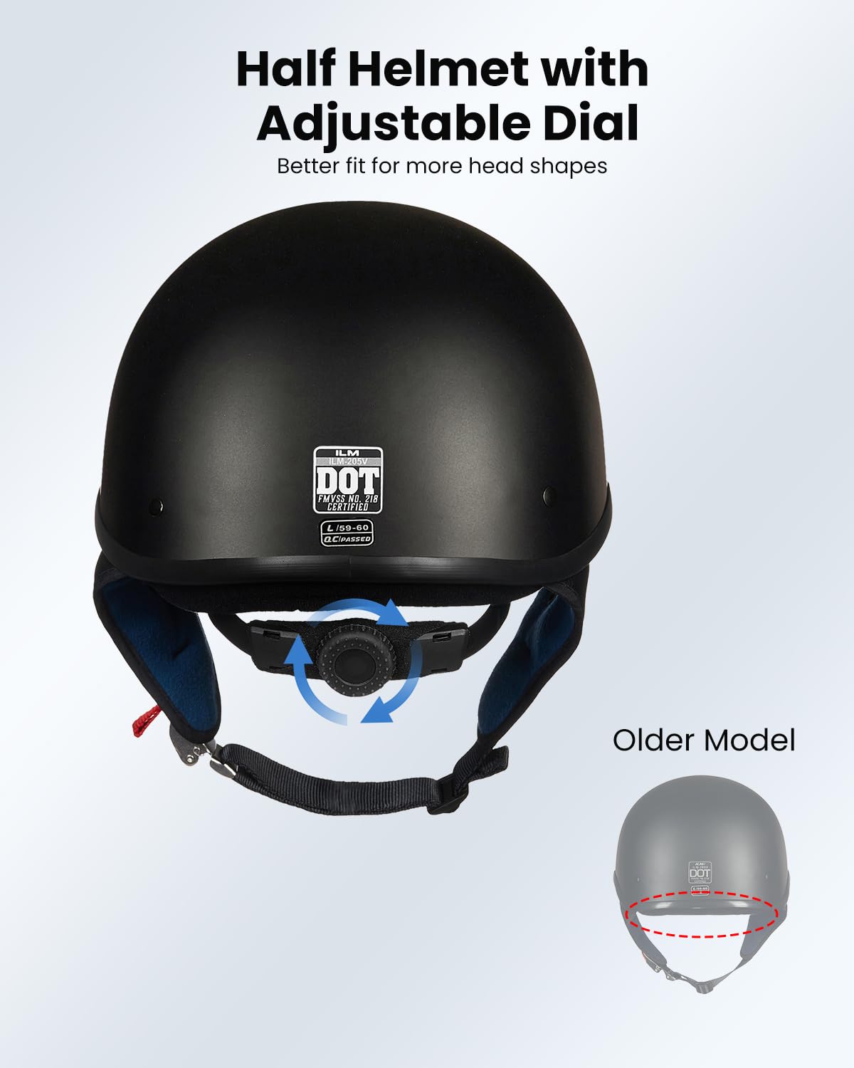 Helmet Motorcycle Open Face Model-205V, L