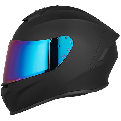 Casco de carreras para moto de calle con visera tintada modelo MD-813, L