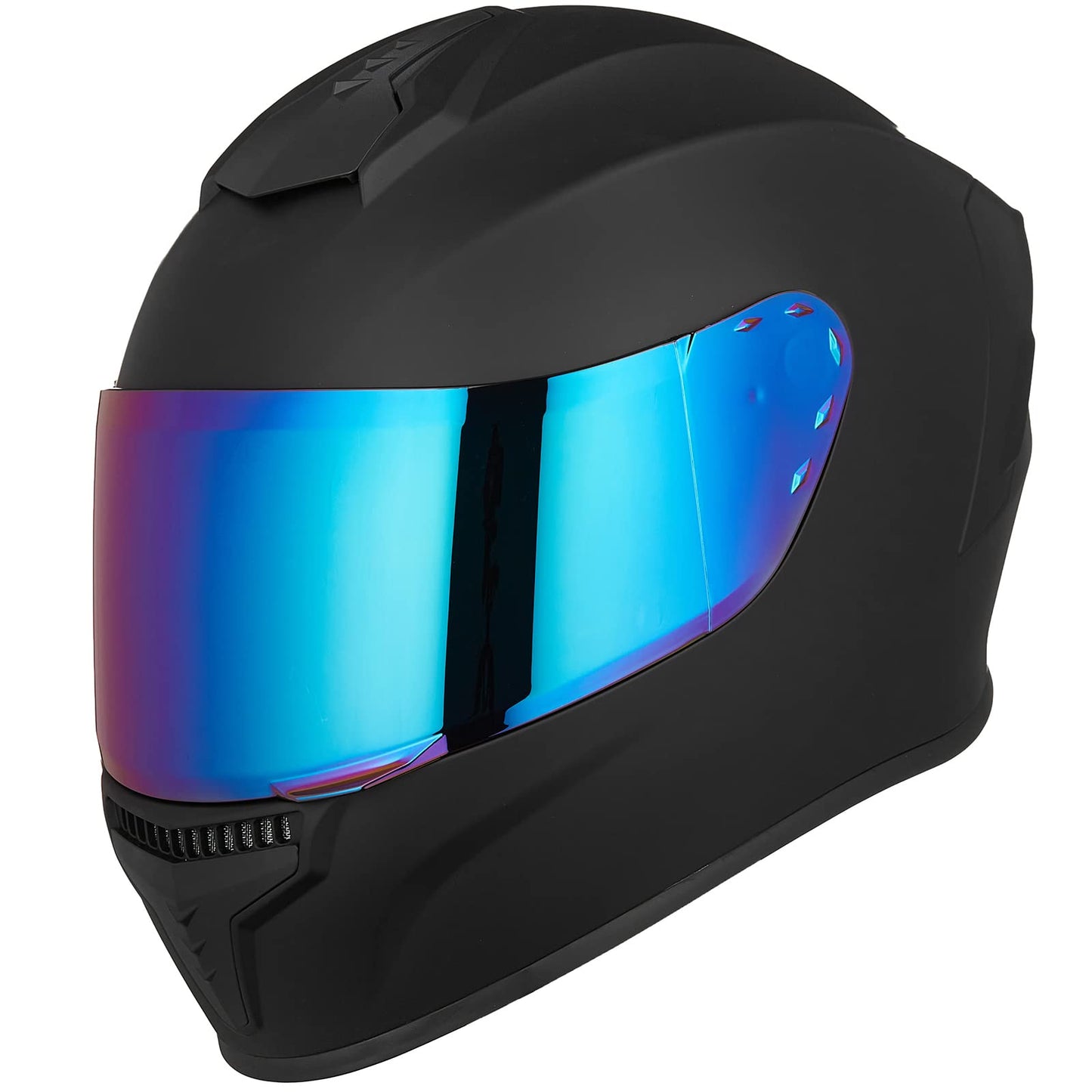 Casco de carreras para moto de calle con visera tintada modelo MD-813, L