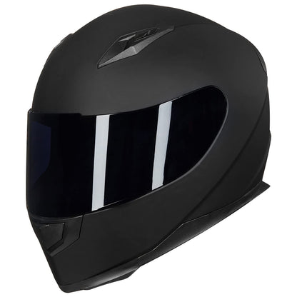 Casco integral para motocicleta con bufanda de invierno extraíble, talla M