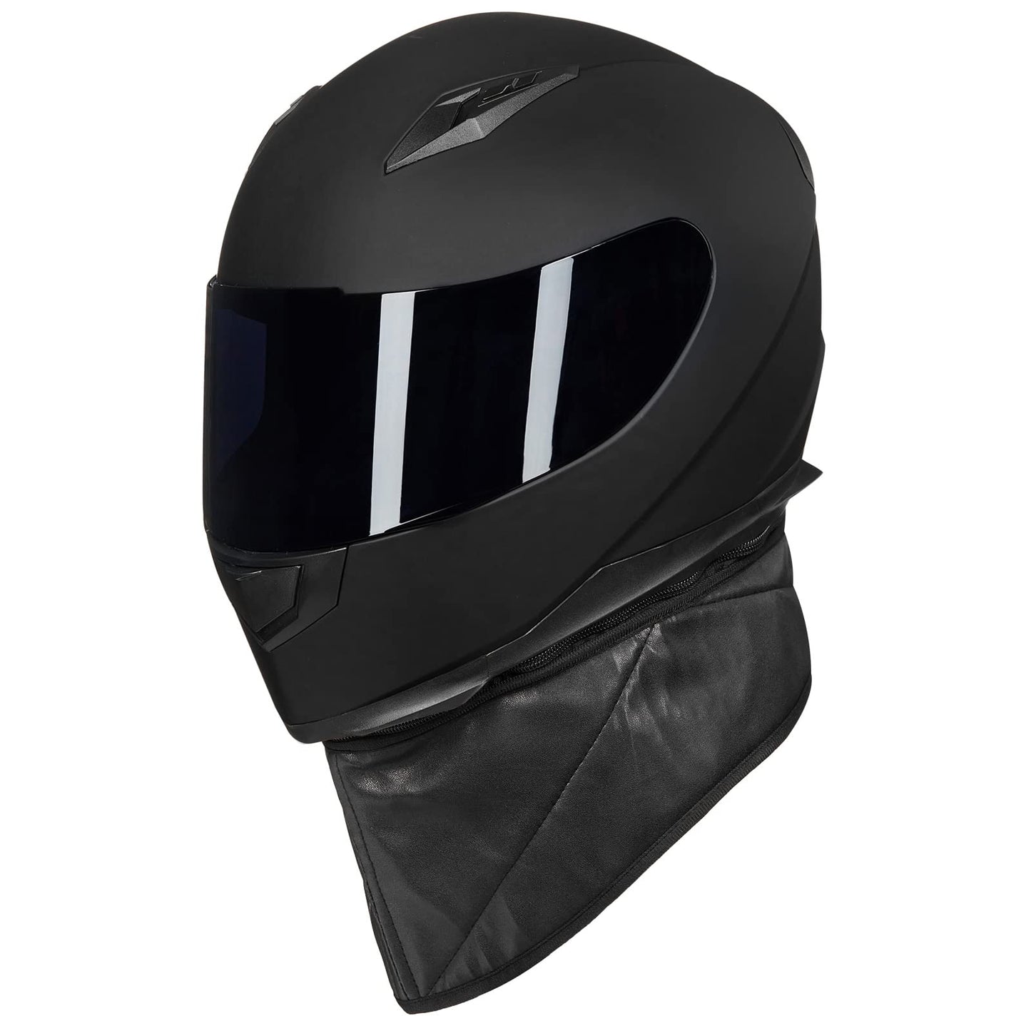 Casco integral para motocicleta con bufanda de invierno extraíble, talla M