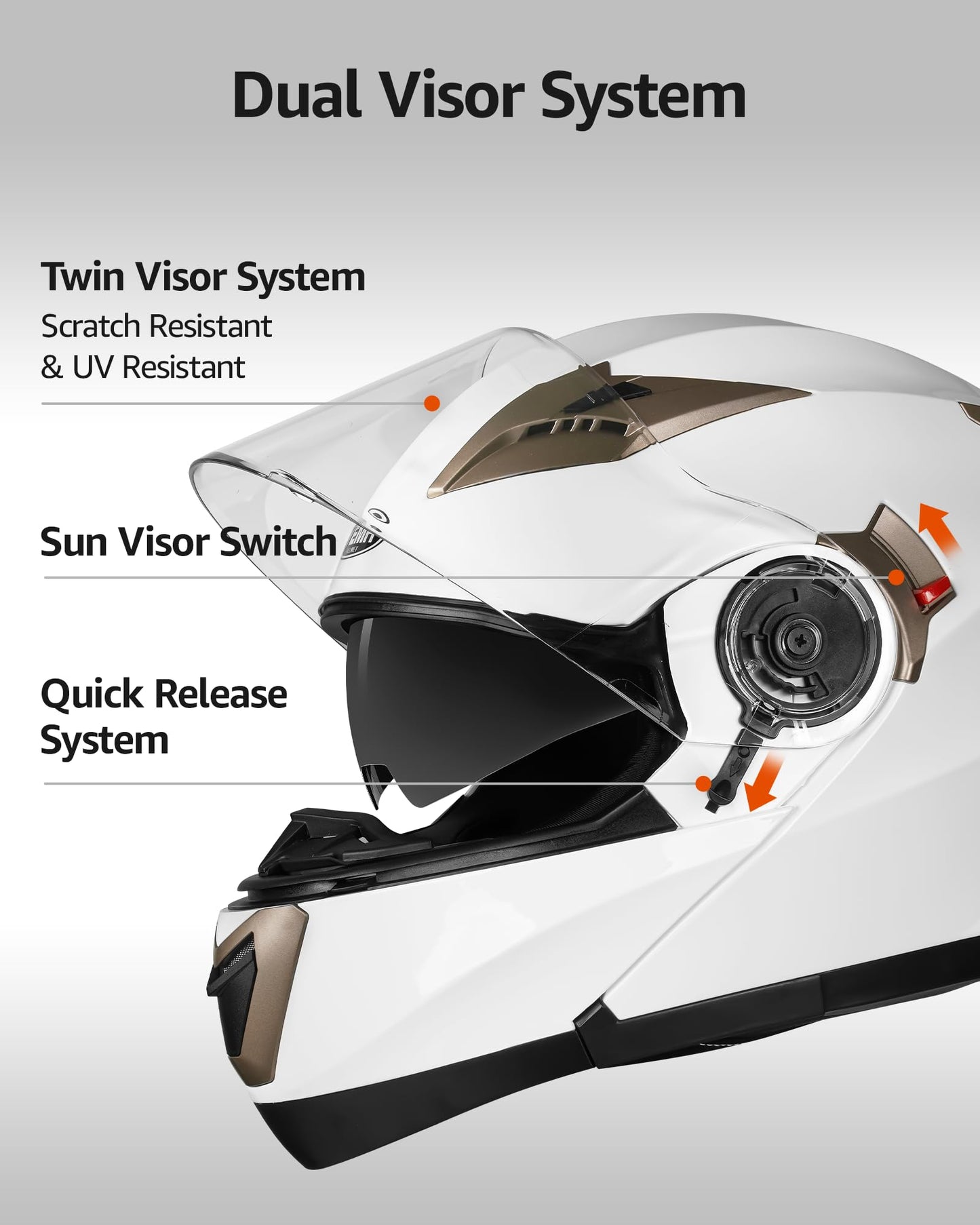 Motorcycle Modular Flip-up Helmet, M