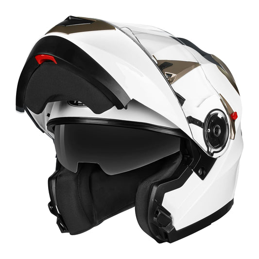 Casco modular abatible para motocicleta, talla M