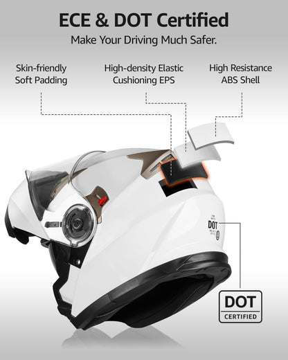 Motorcycle Modular Flip-up Helmet, M