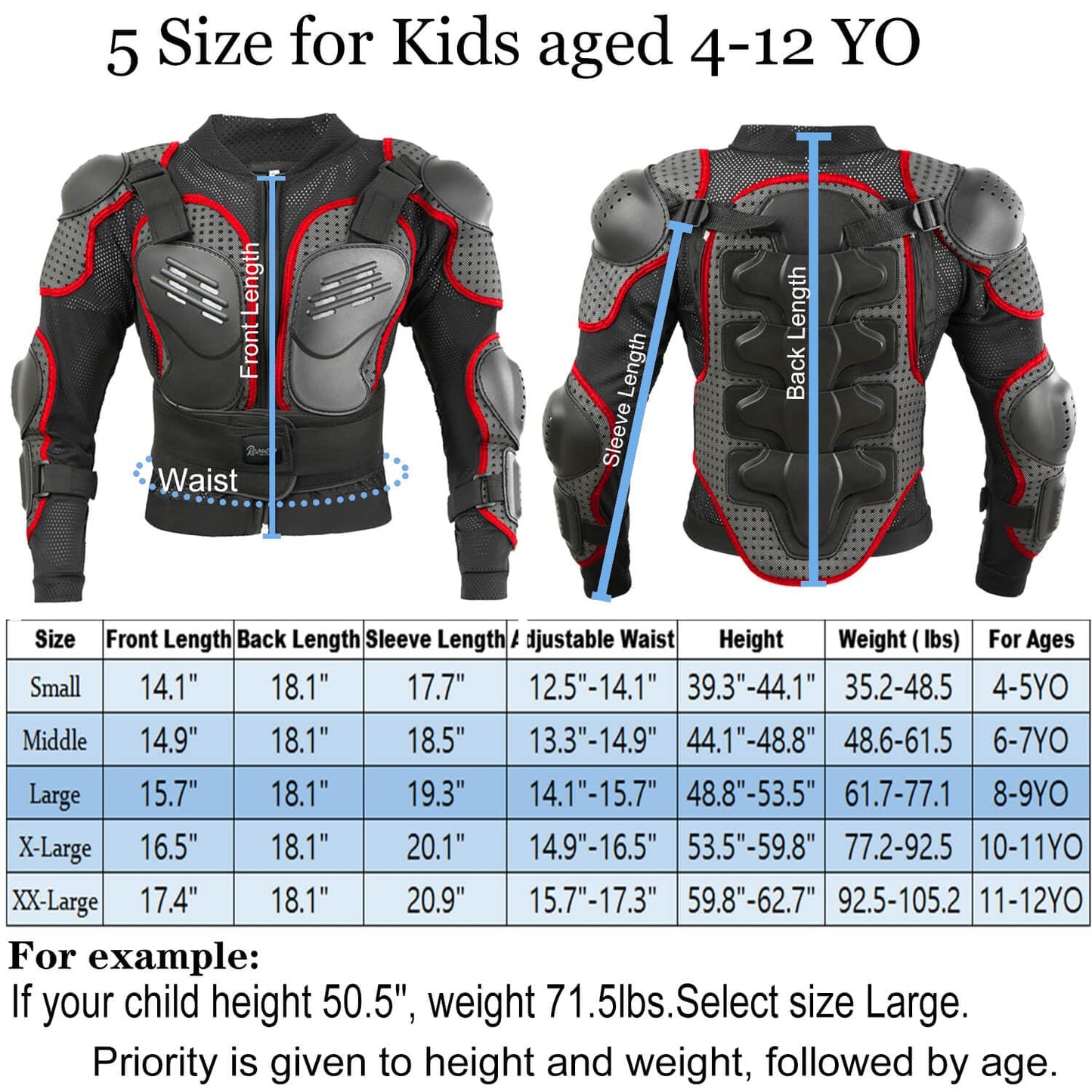 Chaqueta de moto para niños