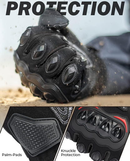 Motorcycle Gloves for Men, Touchscreen, M