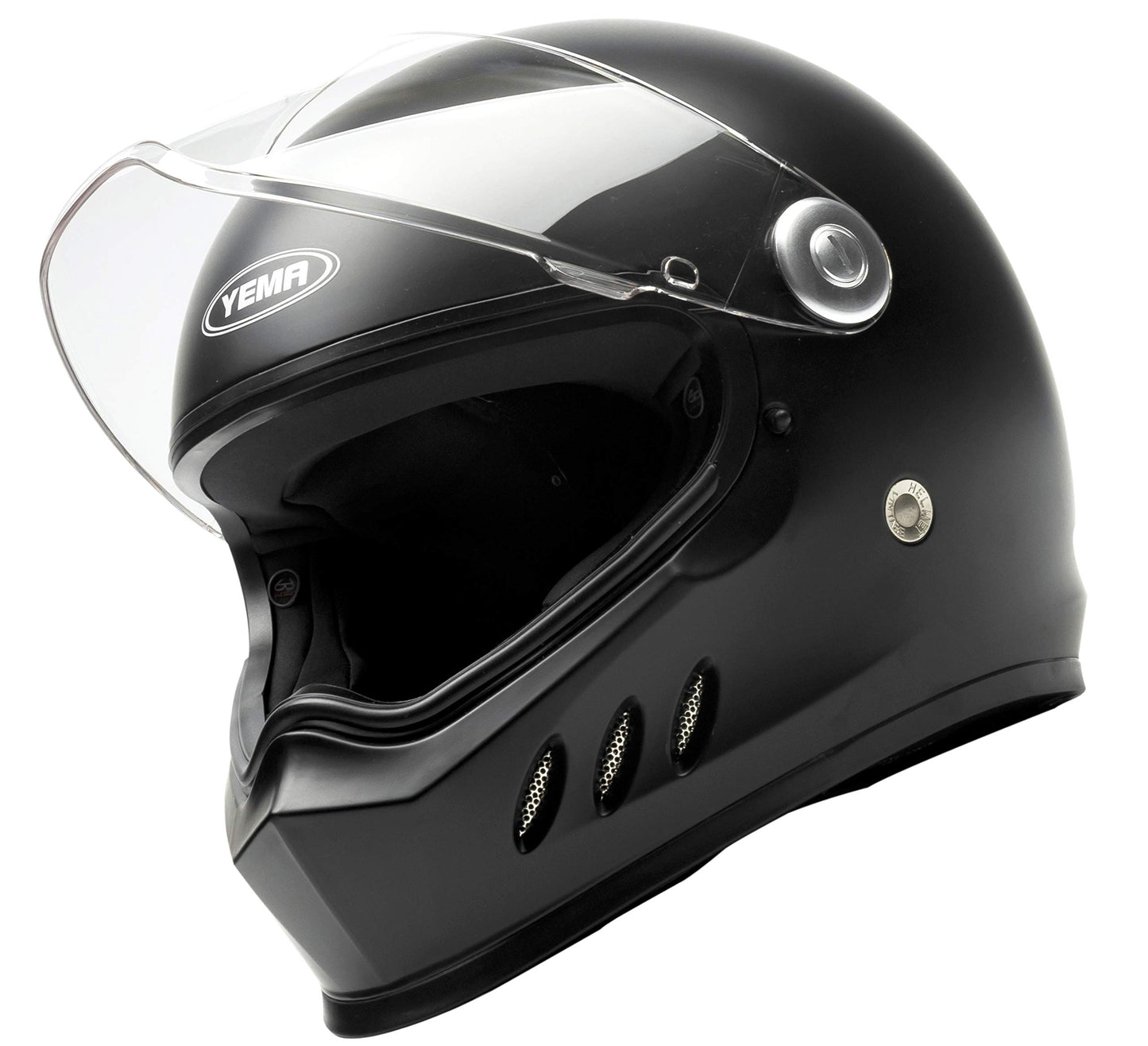 Casco integral para motocicleta, color negro mate, talla M