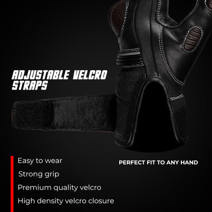 Motorcycle Gloves - Premium Leather Perforated