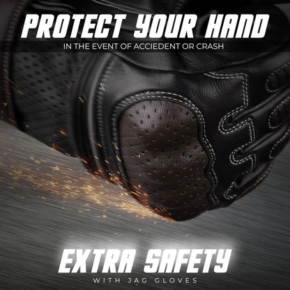 Motorcycle Gloves - Premium Leather Perforated