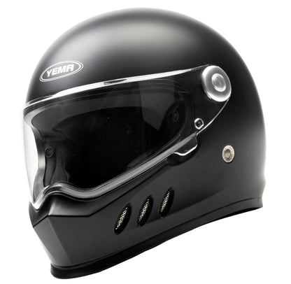 Casco integral para motocicleta, color negro mate, talla M